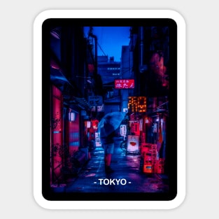 Tokyo Street Neon Synthwave Sticker